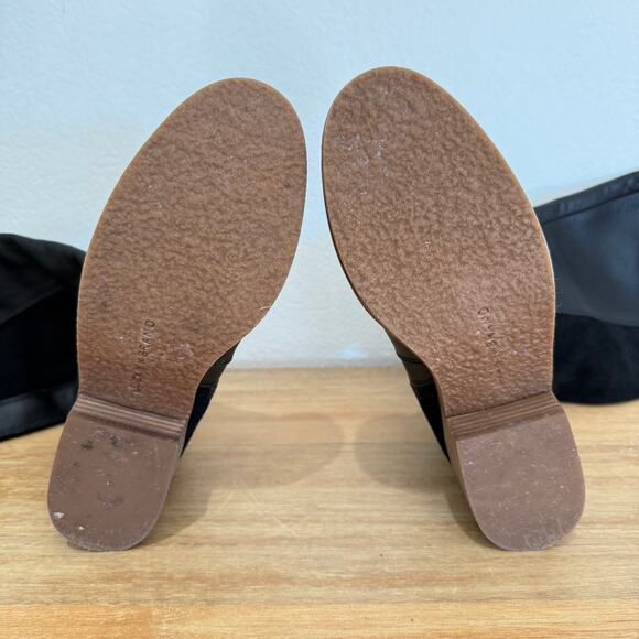 Lucky Brand LK-Timinii Black Leather Suede Tall Riding Boots Women's Size 6.5 - Picture 13 of 13